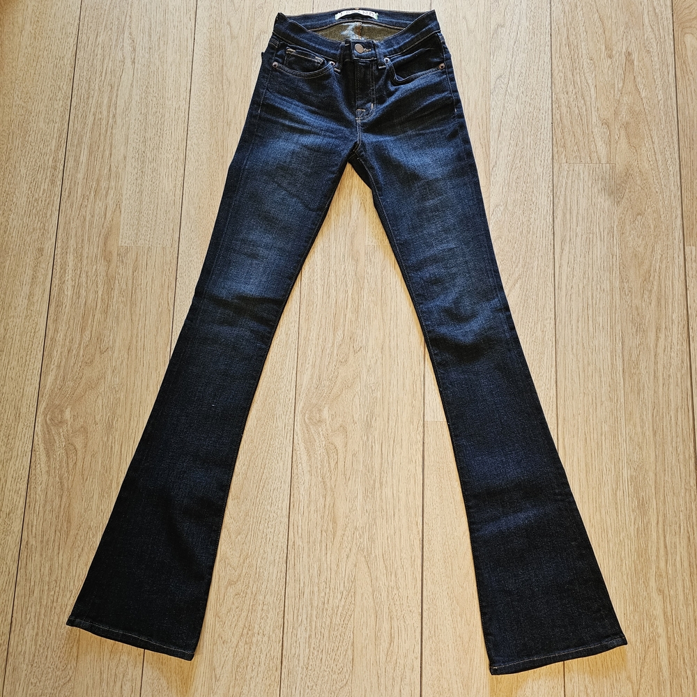 J Brand Shaney Mid Rise Slim Boot Cut  Jeans Dark Wash Sz 23